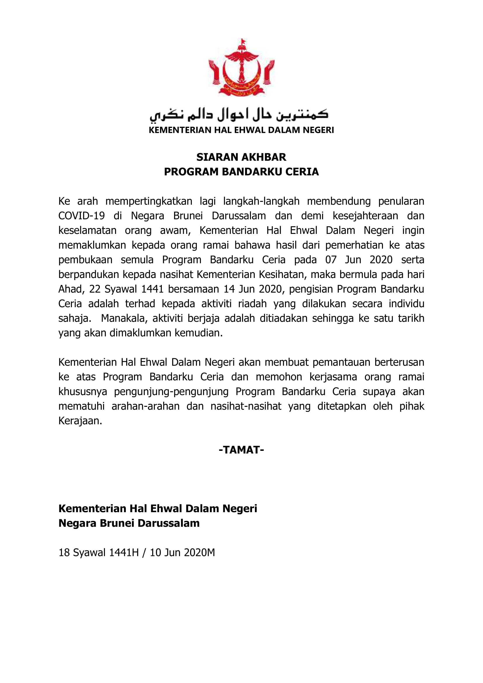 Siaran Akhbar KHEDN 10 Jun 2020 Program Bandarku Ceria Final-1